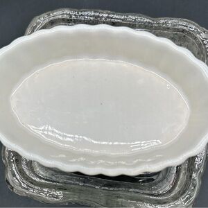 Vintage Hall China White Ceramic Planter Soap Dish Vanity‎ Tray